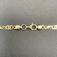 Unisex 9ct Yellow Gold Anchor and Figure 8 Link Necklace