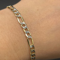Unisex 9ct Yellow Gold Figaro Link Bracelet