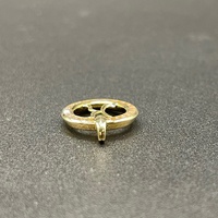 Ladies 9ct Yellow Gold Cubic Zirconia Letter K Round Pendant