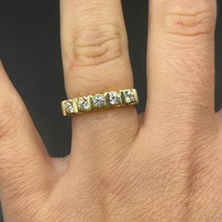 Ladies 14ct Yellow Gold Cubic Zirconia Ring