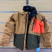 O'Neill Youth Jacksaw Snow Jacket Size 8 Rich Caramel Waterproof