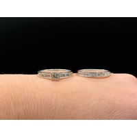 Ladies 18ct White Gold Diamond Bridal Ring Set