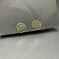 Ladies 9ct Yellow Gold Tree of Life Stud Earrings