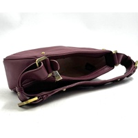 Oroton ORO512 Ladies Burgundy Leather Clutch Shoulder Bag Studded