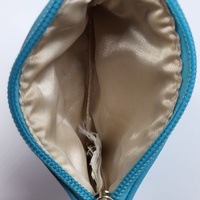 Forever New Blue Zip Coin Purse Keyring Small Wallet Card Cash Pouch