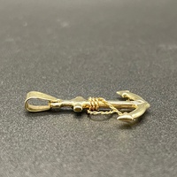 Unisex 9ct Yellow Gold Anchor Pendant