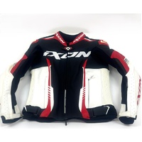 Ixon Vortex 2 Mens Riding Jacket Size M Leather CE Armor Black White Red