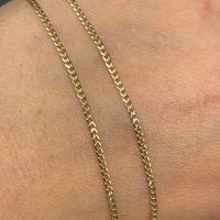 Ladies 9ct Yellow Gold Curb Link Chain & Diamond Cluster Pendant