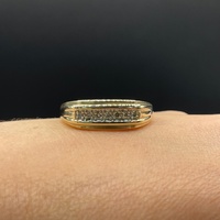 Mens 9ct Yellow Gold Natural Diamond Ring