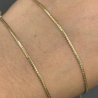 Ladies 9ct Yellow Gold Crown Trifari Snake Link Necklace