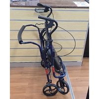 Mobilitymate Foldable 4 Wheel Rollator Walker with Seat and Brakes