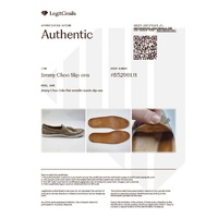 Jimmy Choo Dale Flat Metallic Suede Slip-ons Tassel Loafers - Size 40 - Authentic