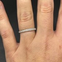 Ladies 18ct White Gold Natural Diamond Enhancer Ring