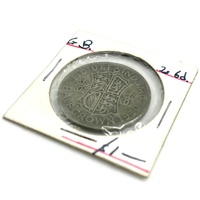 1939 Great Britain Half Crown Coin - King George VI - .500 Silver - Circulated Condition