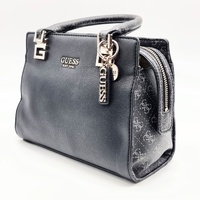 Guess Erica Triple Compartment Shoulder Bag Black Crossbody Strap