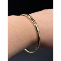 Ladies 9ct Yellow Gold Round Bangle