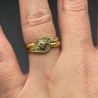 Ladies 18ct Yellow Gold Diamond Bridal Ring Set