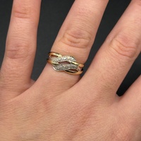 Ladies 9ct Yellow Gold Diamond Ring