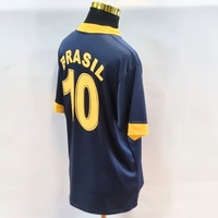 Salada De Cores Brasil Football Shirt #10 Jersey Blue Yellow Large