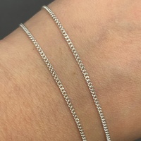 Unisex 925 Sterling Silver Curb Link Chain & Cross Pendant Necklace