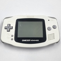 Nintendo Game Boy Advance AGB-001 White Console w/ Aftermarket Battery Cover