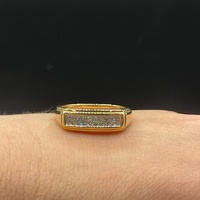 Mens 18ct Yellow Gold Diamond Ring