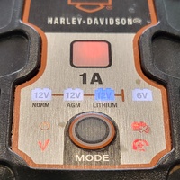 Harley-Davidson 1A Battery Charger with Jumper Leads Motorcycle Battery Charger