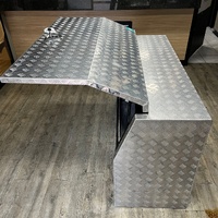 MW Ute Aluminium Tool Box Side Opening 1480mm Checker Plate with Key