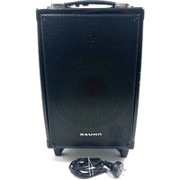 BAUHN APAS-114 Portable DJ Karaoke Bluetooth Speaker Wireless Party Speaker with Karaoke Mic Input USB FM Radio AUX LED Lights Rechargeable Audio