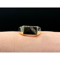 Mens 9ct Yellow Gold Signet Ring
