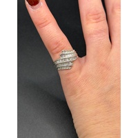 Ladies 9ct White Gold Diamond Cluster Ring
