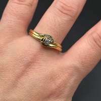 Ladies 18ct Yellow Gold Diamond Bridal Ring Set