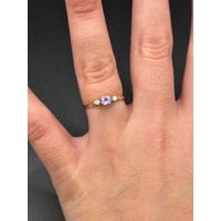 Ladies 9ct Yellow Gold Purple Gemstone Vintage Design Ring