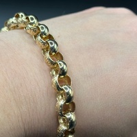 Ladies 9ct Yellow Gold Round Belcher Link Bracelet