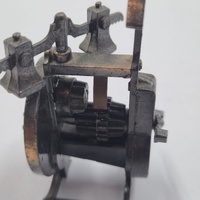 Antique Metal Desk Clock Pencil Sharpener Vintage Office Collectible Decor