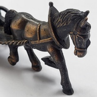 Antique Style Metal Pencil Sharpener Horse Drawn Carriage Vintage Desk Collectible