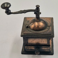 Antique Metal Pencil Sharpener Coffee Grinder Style Miniature Collectible Desk Decor