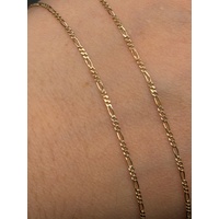 Unisex 9ct Yellow Gold Figaro Link Necklace