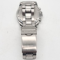 Seiko Chronograph 7T92-0DW0 Red Dial Mens Quartz Watch 10 Bar 100m