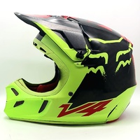 Fox Racing Neon V4 Motocross Riding Helmet with Spare Visor