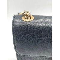 Gucci Dollar Calfskin Interlocking G Chain Shoulder Bag Small Black