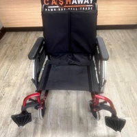 Breezy Basix 2 Self Propelled Wheelchair Aluminium 125kg Red Black