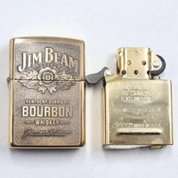 Zippo Jim Beam Windproof Pocket Lighter Refillable Metal Collectible Lighter