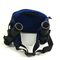 Precision Pak Blue Fishing Waist Belt Bag with 2 Rod Holders Pack