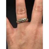 Ladies 9ct Yellow Gold Diamond Band Ring