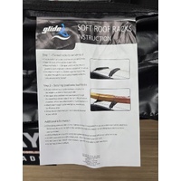 Glide Soft Roof Racks Kayak Ski Snowboard Straps Pair with Carry Bag