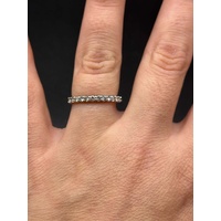 Ladies White Platinum Diamond Band Ring