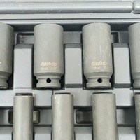 AuzGrip A84617 34pc 6 Point 1/2 Inch Drive Impact Socket Set Deep and Standard