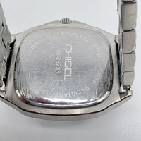 Chisel Mens Quartz Watch Stainless Steel Roman Numeral Black Dial 5829298