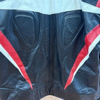 Aprilia Racing Italia Men's Leather Motorcycle Riding Jacket Black Red XL